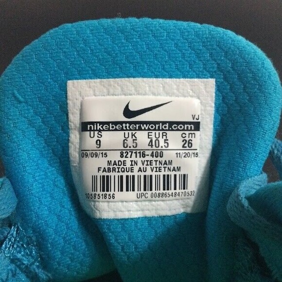 Nike Free Run Distance-Women's Sz 9-Blue/Pink Running/Jogging Shoes- 827116-400 - Picture 9 of 9